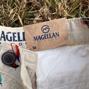Magellan Outdoors Khaki Shorts with Vibrant Patterns
